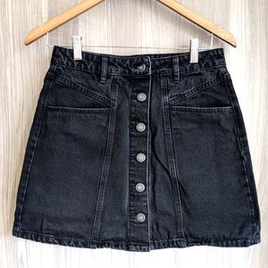 Button-up denim skirt - Stradivarius
